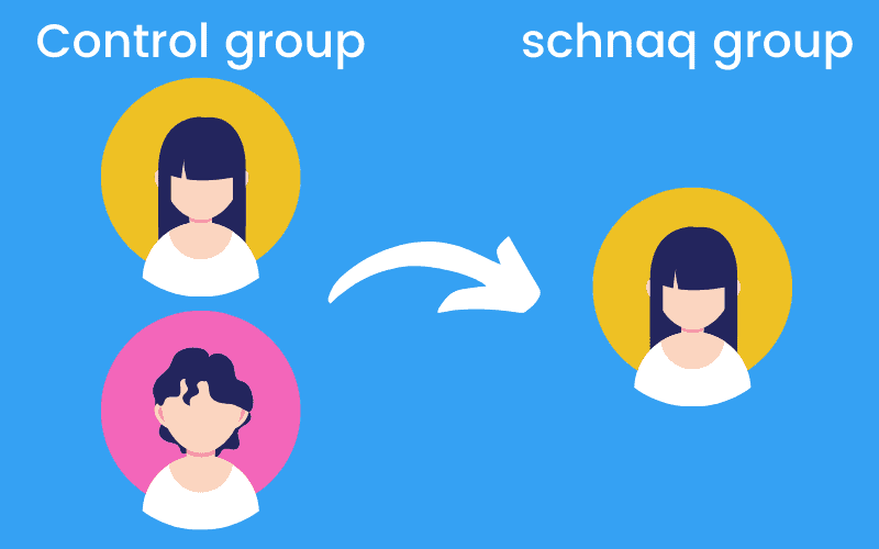 An infographic illustrating the change in personal with schnaq workshops.